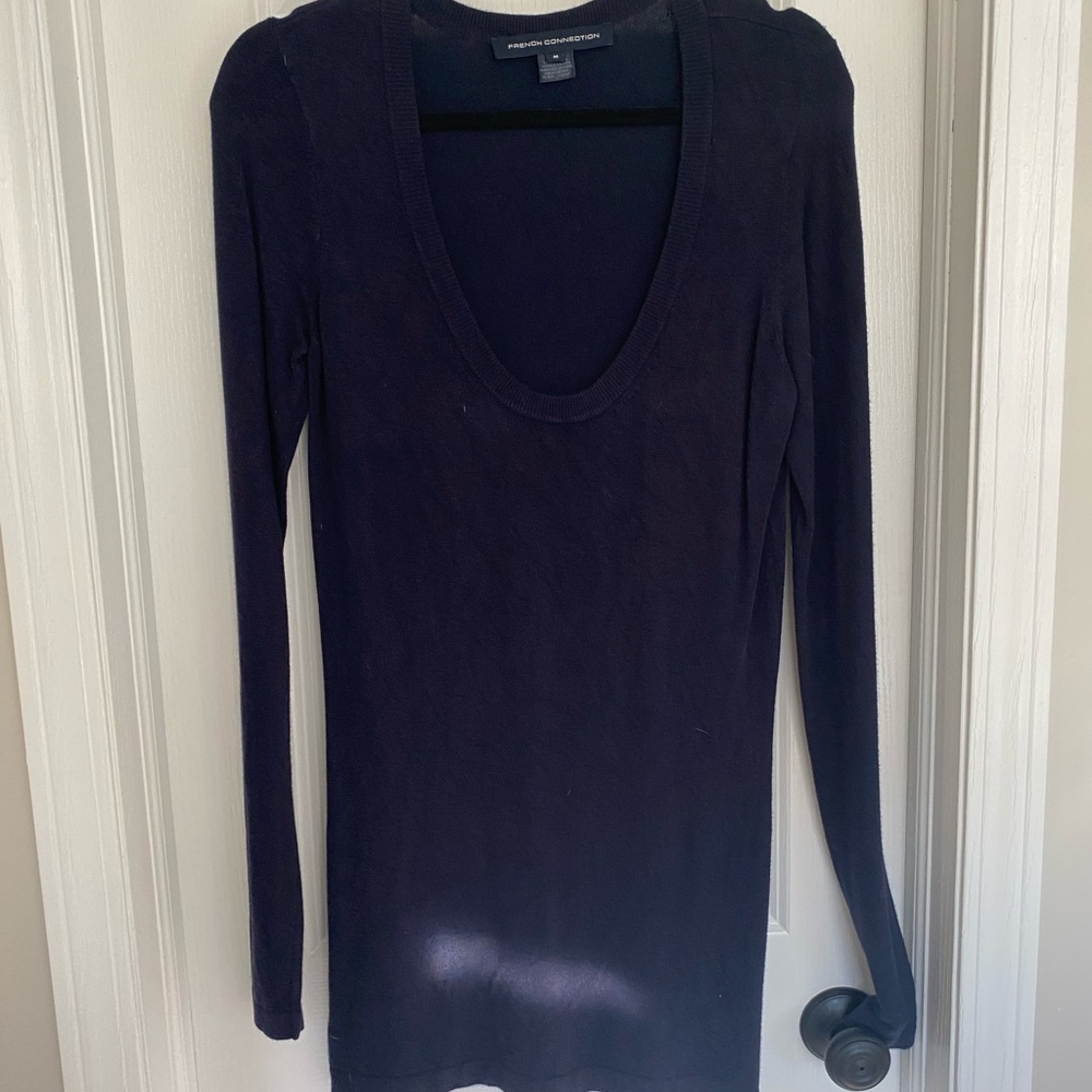 French Connection Deep Blue Long Sleeve Sweater